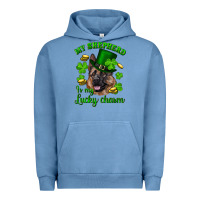 Pigment Pebble Blue st.patrick's day my shepherd is my lucky charm Urban Hoodie - RanaPortraitStore