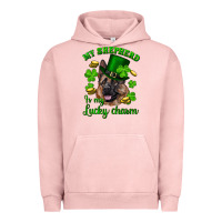 Pigment Salmon st.patrick's day my shepherd is my lucky charm Urban Hoodie - RanaPortraitStore