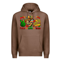 Chestnut peace love tacos Premium Hoodie - Zillion Design Studio