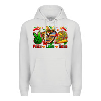 Dove Grey peace love tacos Premium Hoodie - Zillion Design Studio