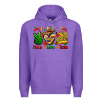 Purple peace love tacos Premium Hoodie - Zillion Design Studio