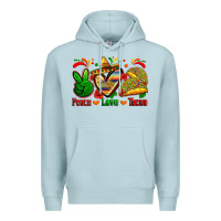 Blue Mist peace love tacos Premium Hoodie - Zillion Design Studio