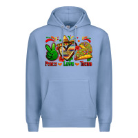 Colony Blue peace love tacos Premium Hoodie - Zillion Design Studio