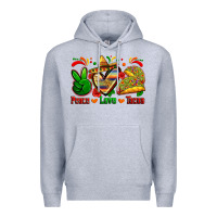 Heather Grey peace love tacos Premium Hoodie - Zillion Design Studio
