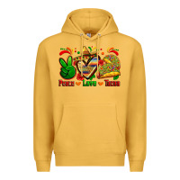 Mustard peace love tacos Premium Hoodie - Zillion Design Studio