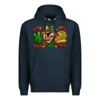 Navy peace love tacos Premium Hoodie - Zillion Design Studio