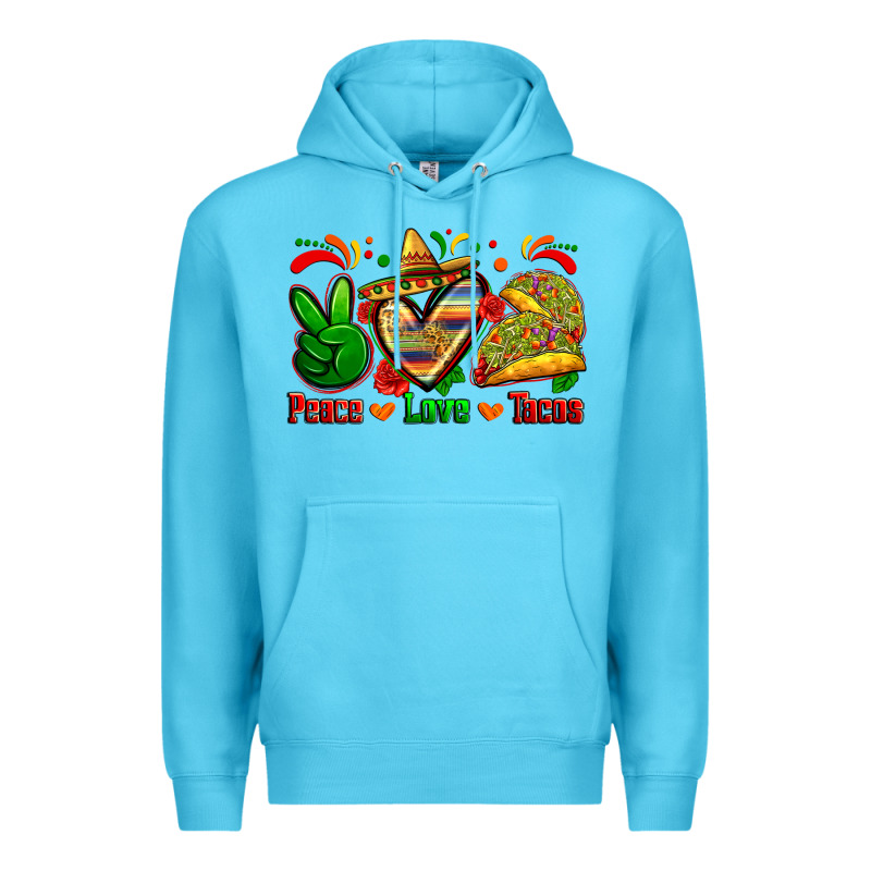 Peace Love Tacos Premium Hoodie by Zillion Design Studio | Teevron