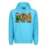 Ocean Blue peace love tacos Premium Hoodie - Zillion Design Studio