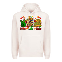 Pale Pink peace love tacos Premium Hoodie - Zillion Design Studio