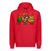Red peace love tacos Premium Hoodie - Zillion Design Studio