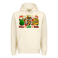 Sandshell peace love tacos Premium Hoodie - Zillion Design Studio