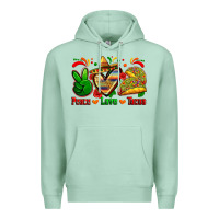 Seafoam peace love tacos Premium Hoodie - Zillion Design Studio
