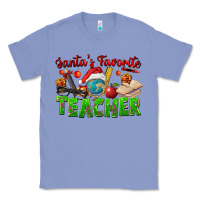 Colony Blue Santa's Favorite Teacher Classic Tee - FaDigitalArtStudio