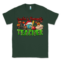 Sports Green Santa's Favorite Teacher Classic Tee - FaDigitalArtStudio