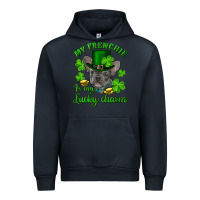 Navy st.patrick's day my french bulldog is my lucky charm Urban Hoodie - RanaPortraitStore