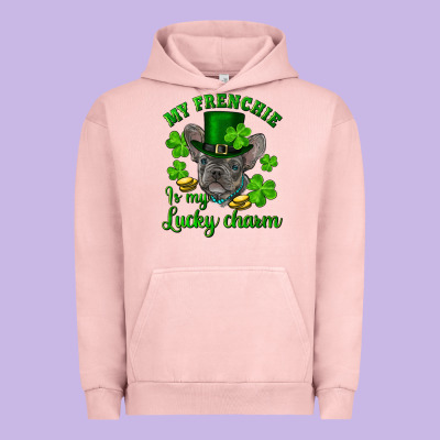 St.patrick's Day My French Bulldog Is My Lucky Charm Urban Hoodie Designed By Ranaportraitstore
