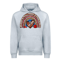 Heather Grey football rainbow Urban Hoodie - Zillion Design Studio