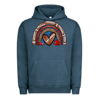 Pigment Midnight Navy football rainbow Urban Hoodie - Zillion Design Studio
