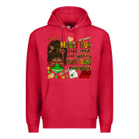Cardinal messy bun face mask & getting stuff done  #nurselife Premium Hoodie - Zillion Design Studio