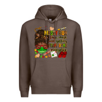 Coffee messy bun face mask & getting stuff done  #nurselife Premium Hoodie - Zillion Design Studio