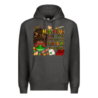 Charcoal Heather messy bun face mask & getting stuff done  #nurselife Premium Hoodie - Zillion Design Studio