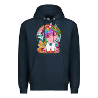 Navy summer unicorn tbw Premium Hoodie - texasbilliewilder
