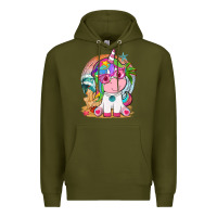Army Green summer unicorn tbw Premium Hoodie - texasbilliewilder