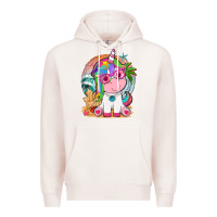 Pale Pink summer unicorn tbw Premium Hoodie - texasbilliewilder