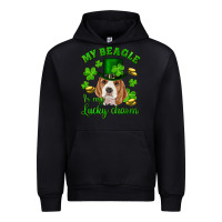 Black st.patrick's day my beagle is my lucky charm Urban Hoodie - RanaPortraitStore