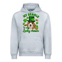 Heather Grey st.patrick's day my beagle is my lucky charm Urban Hoodie - RanaPortraitStore