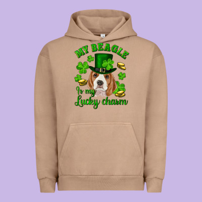 St.patrick's Day My Beagle Is My Lucky Charm Urban Hoodie Designed By Ranaportraitstore
