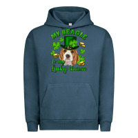 Pigment Midnight Navy st.patrick's day my beagle is my lucky charm Urban Hoodie - RanaPortraitStore