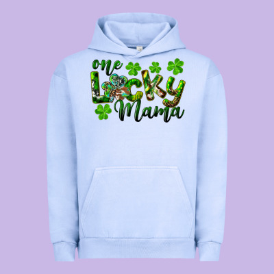 St. Patrick's Day One Lucky Mama Urban Hoodie Designed By Ranaportraitstore