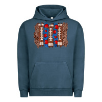 Pigment Midnight Navy football brushstroke Urban Hoodie - Zillion Design Studio