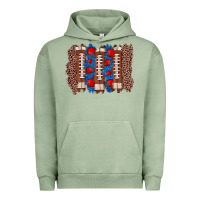 Pigment Oil Green football brushstroke Urban Hoodie - Zillion Design Studio