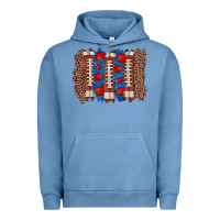 Pigment Pebble Blue football brushstroke Urban Hoodie - Zillion Design Studio