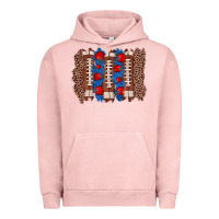 Pigment Salmon football brushstroke Urban Hoodie - Zillion Design Studio