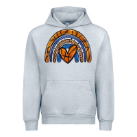 Heather Grey basketball rainbow Urban Hoodie - Zillion Design Studio