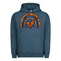 Pigment Midnight Navy basketball rainbow Urban Hoodie - Zillion Design Studio