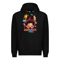 Black summer vibes messy bun tbw Premium Hoodie - texasbilliewilder