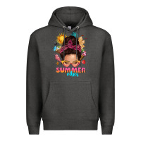 Charcoal Heather summer vibes messy bun tbw Premium Hoodie - texasbilliewilder