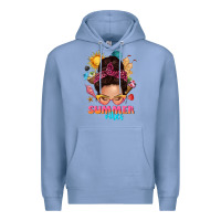 Colony Blue summer vibes messy bun tbw Premium Hoodie - texasbilliewilder