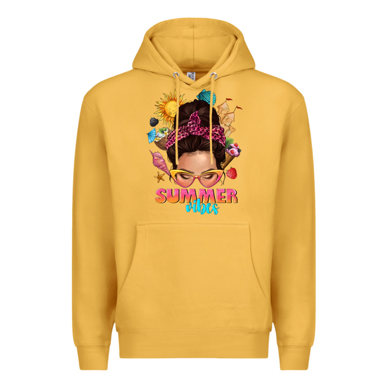 Summer Vibes Messy Bun Tbw Premium Hoodie by texasbilliewilder | Teevron