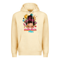 Pina Colada summer vibes messy bun tbw Premium Hoodie - texasbilliewilder