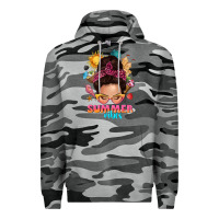 Slate Camo summer vibes messy bun tbw Premium Hoodie - texasbilliewilder