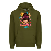 Army Green summer vibes messy bun tbw Premium Hoodie - texasbilliewilder