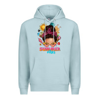 Blue Mist summer vibes messy bun tbw Premium Hoodie - texasbilliewilder