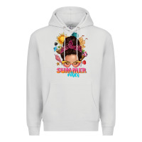 Dove Grey summer vibes messy bun tbw Premium Hoodie - texasbilliewilder