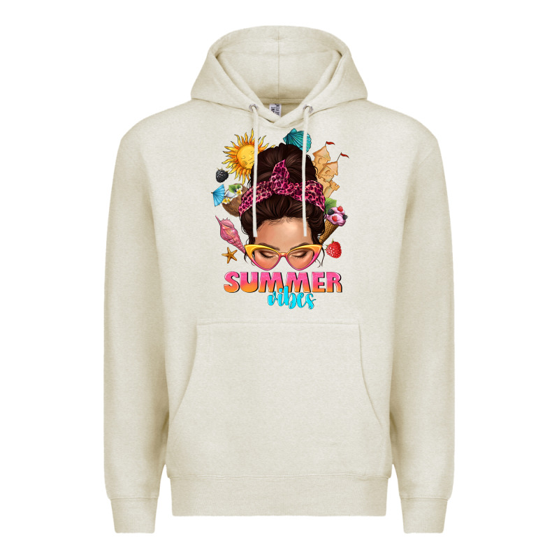 Summer Vibes Messy Bun Tbw Premium Hoodie by texasbilliewilder | Teevron