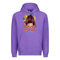 Purple summer vibes messy bun tbw Premium Hoodie - texasbilliewilder